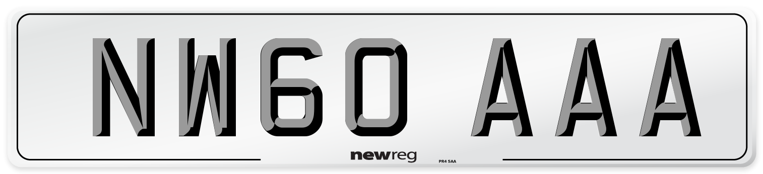 NW60 AAA Number Plate from New Reg